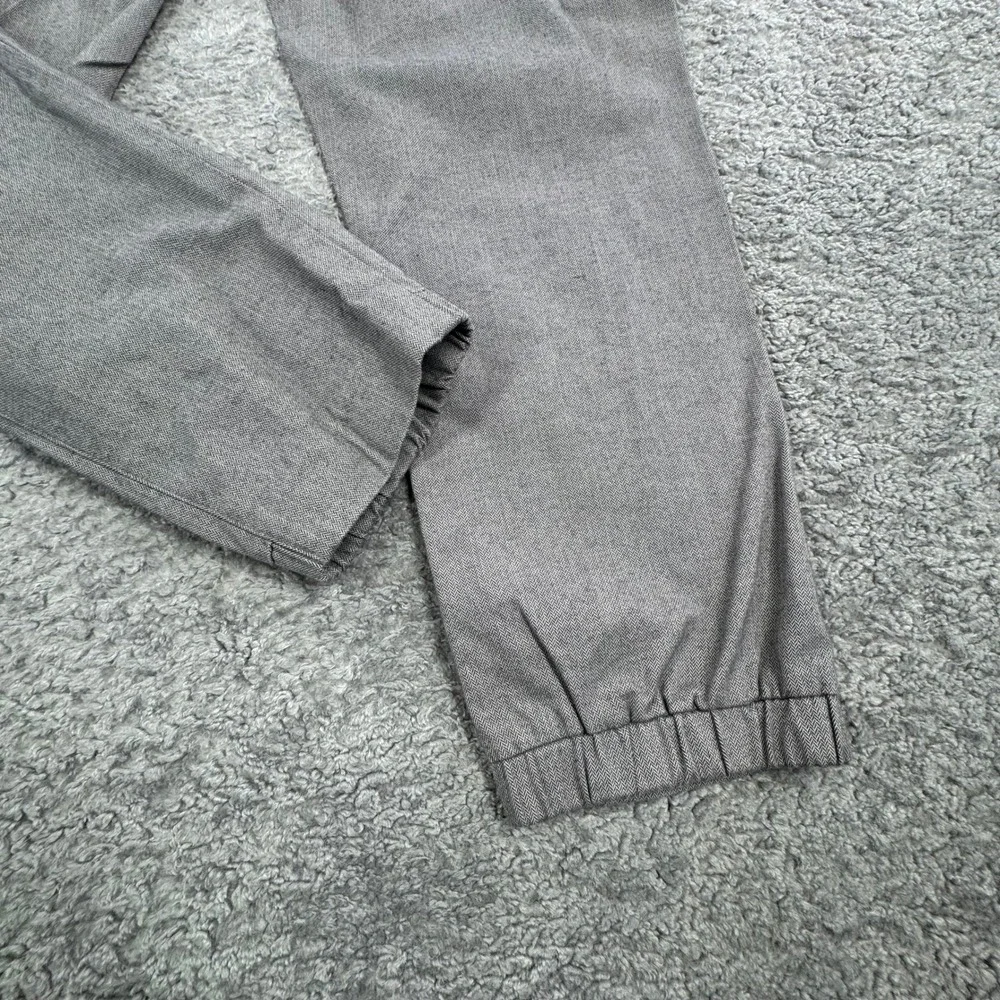 Banana Republic Aiden Hybrid T Herringbone Grey Jogger Trousers 33x30 386894-01